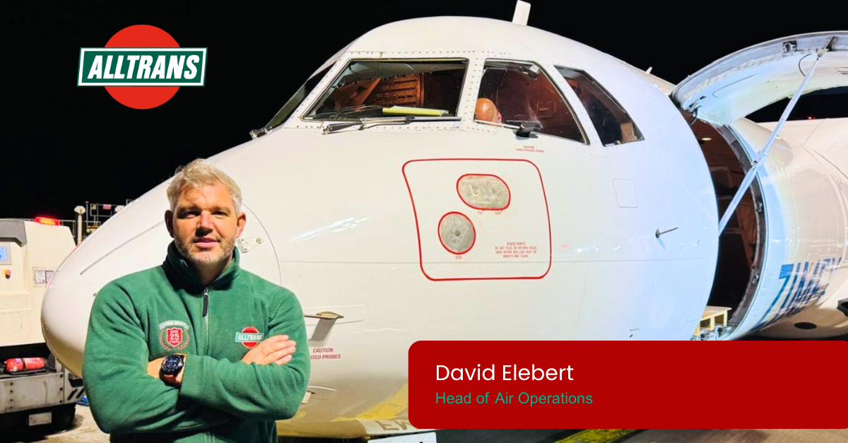 David Elebert standing next to aircraft